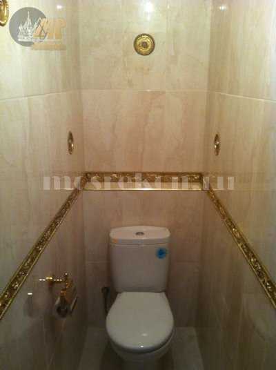 Ремонт туалета в золотом стиле в Одинцово