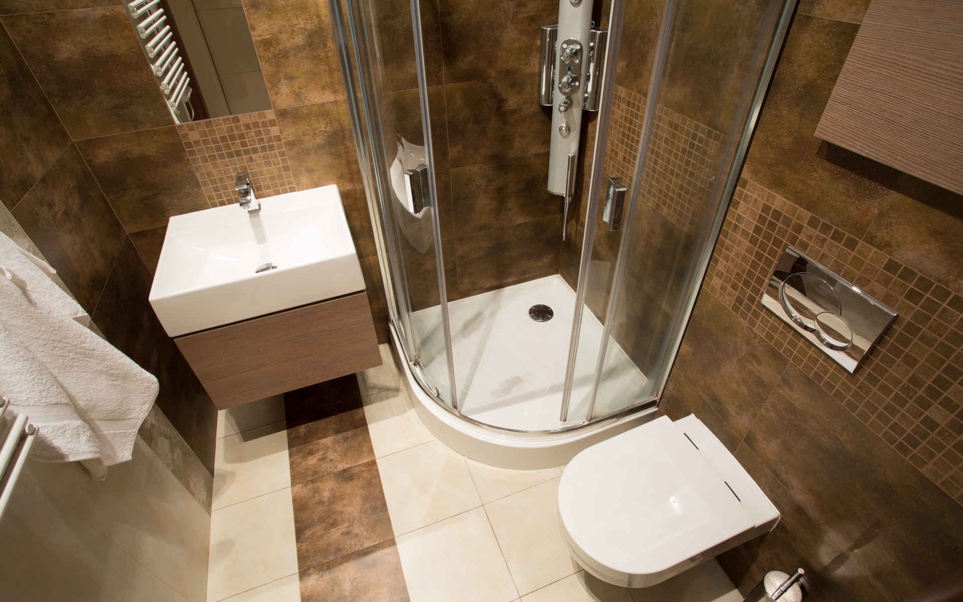 Как сделать ванную комнату с душевой кабиной современной и стильной?